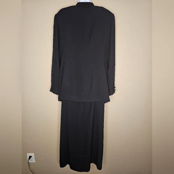 LAURA ASHLEY Formal Outfit Long Black dress and Blazer Size UK 16, EUR 42, US 12 - Picture 2 of 8